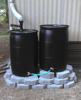 Black Rain Barrel Install, Springfield, Oregon